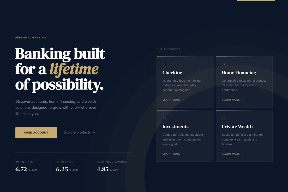 A website without personalization — generic, one-size-fits-all